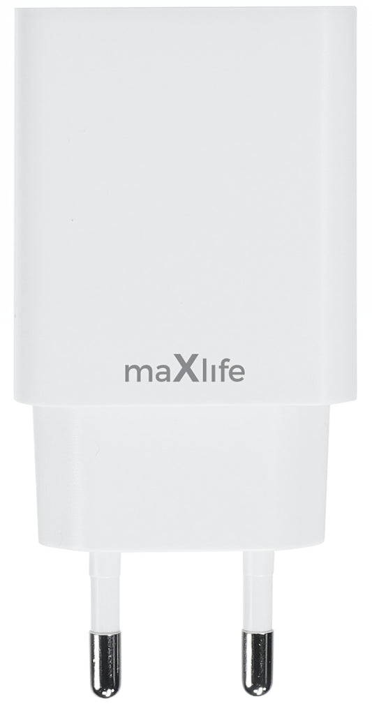 Punjač za mrežu MaXlife MXTC-13-20AC, 20W, 3A, 1 x USB-A - 1 x USB-C, Bijeli
