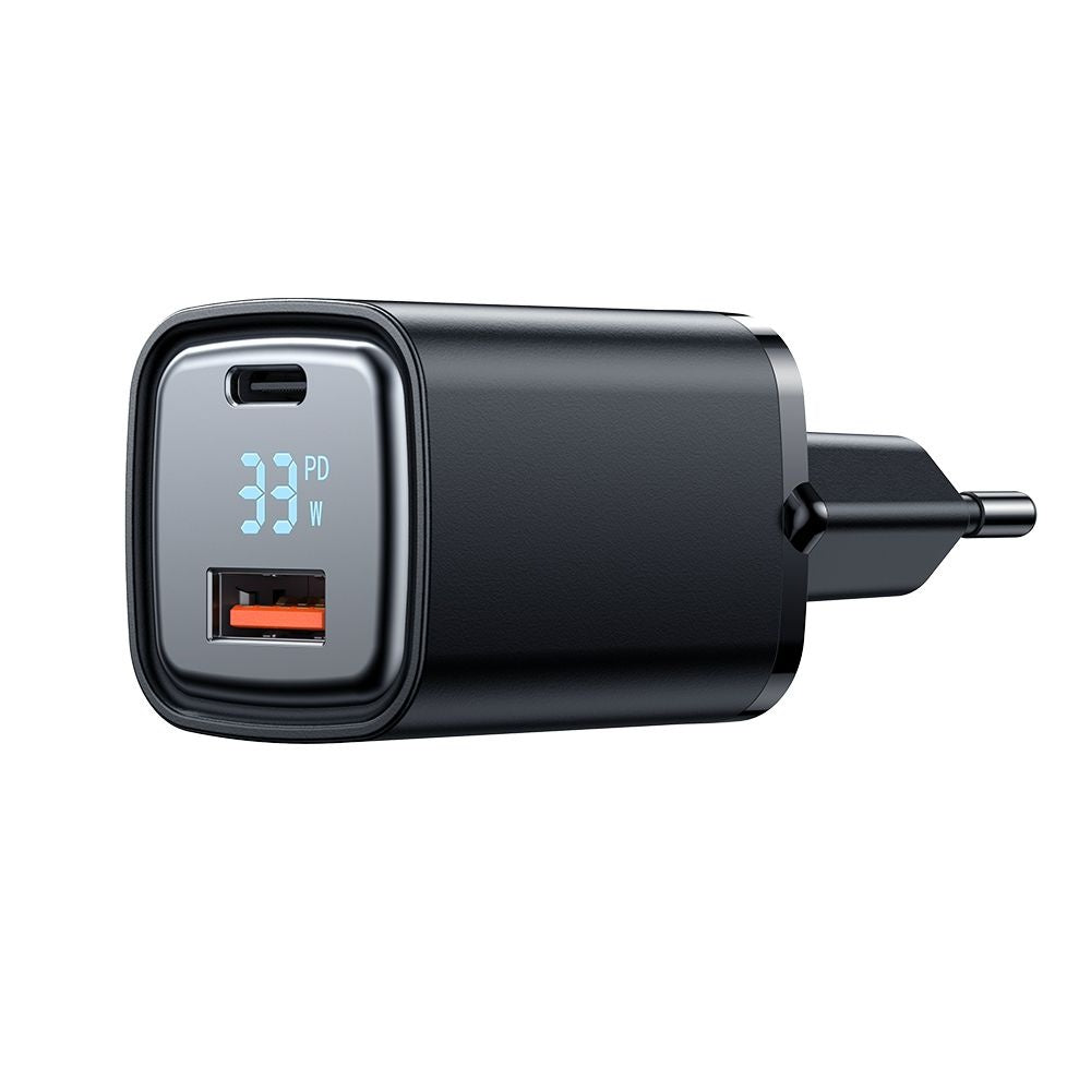 Mrežni punjač McDodo CH-1701 Graphite Display, 33W, 3A, 1 x USB-A - 1 x USB-C, Crni