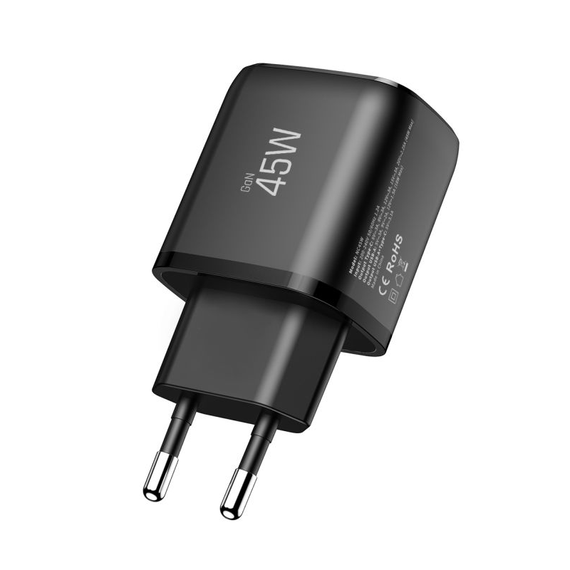 Mrežni punjač Tech-Protect NCA45W, 45W, 3A, 1 x USB-A - 1 x USB-C, Crni