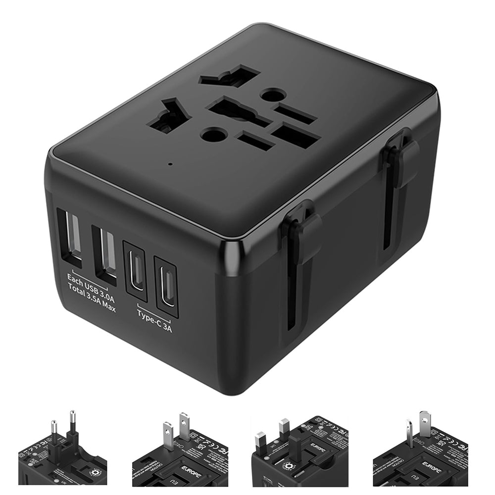 Punjač mreže Techsuit HHt204A Travel, 15W, 3A, 2 x USB-A - 2 x USB-C, Bijeli