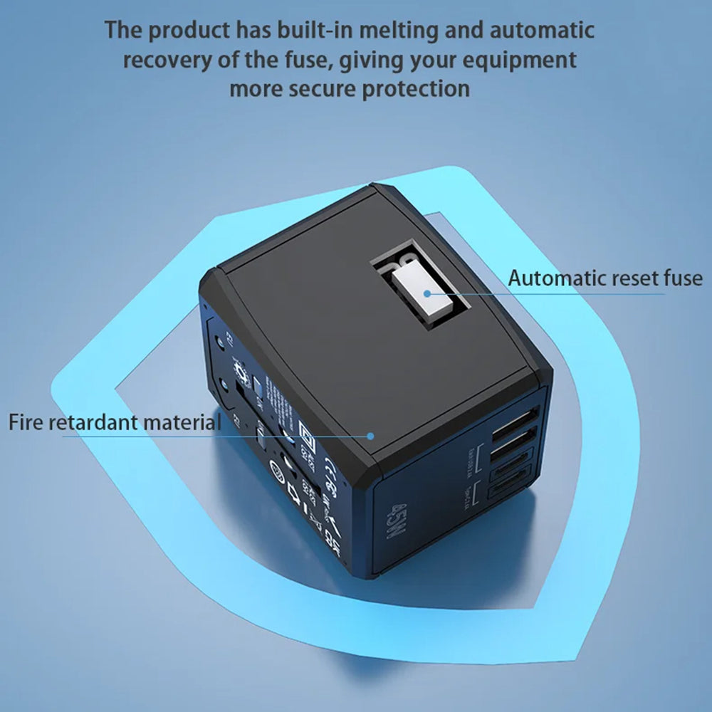 Punjač mreže Techsuit HHT905 Travel, 45W, 3A, 2 x USB-A - 2 x USB-C, Crni