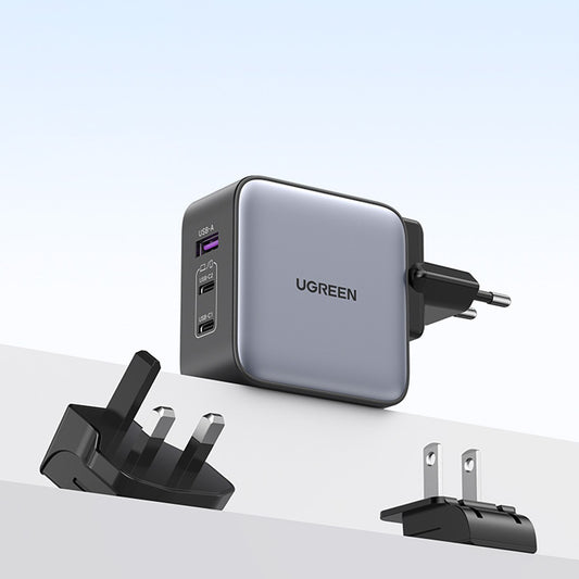 Punjač za mrežu UGREEN CD296, 65W, 5A, 1 x USB-A - 2 x USB-C, Sivi