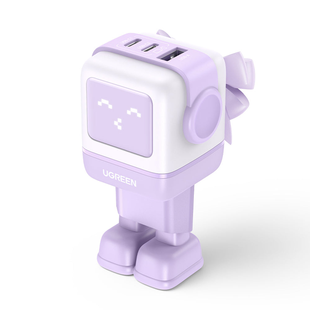 Punjač mreže UGREEN CD361 Uno, 65W, 3.25A, 1 x USB-A - 2 x USB-C, Ljubičasti