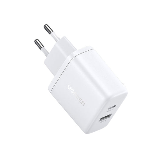 Punjač za mrežu UGREEN X227, 20W, 3A, 1 x USB-A - 1 x USB-C, Bijeli