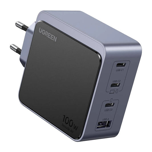 Punjač za mrežu UGREEN X565 Nexode Air, 100W, 5A, 1 x USB-A - 3 x USB-C, Sivi