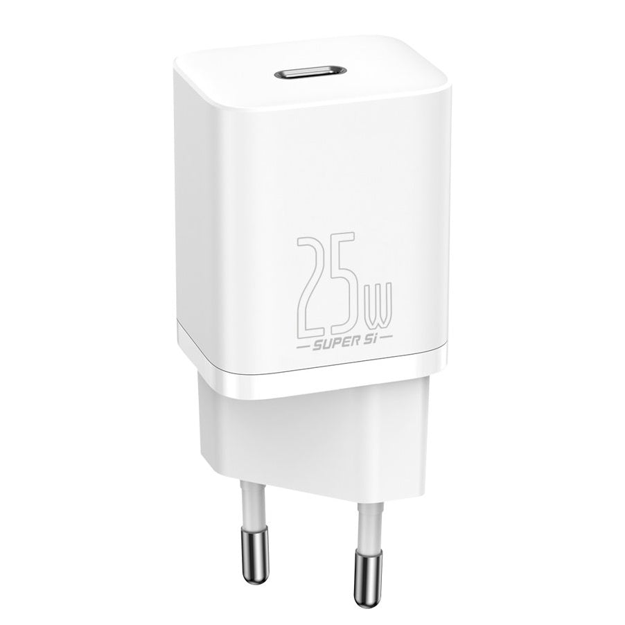 Punjač Baseus Super Si, 25W, 3A, 1 x USB-C, Bijeli CCSP020102