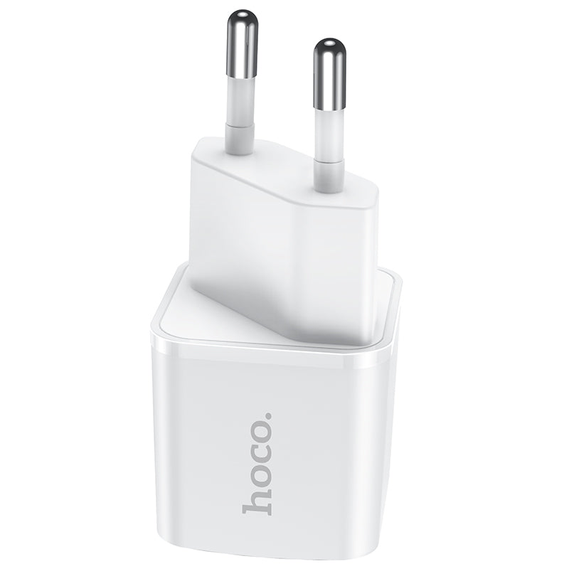 Punjač za mrežu HOCO N10, 20W, 3A, 1 x USB-C, Bijeli
