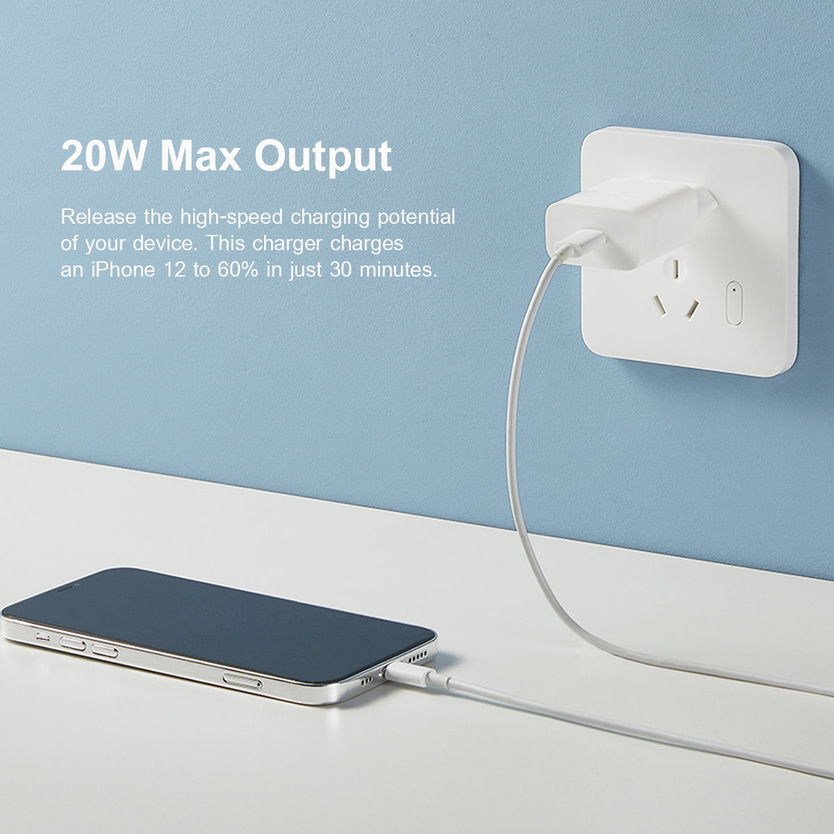 Punjač Xiaomi za mrežu, 20W, 3A, 1 x USB-C, Bijeli BHR4927GL
