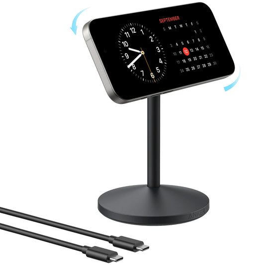 Bežični punjač Anker MagGo Stand, 15W, 1.67A, Crni A25X1H11