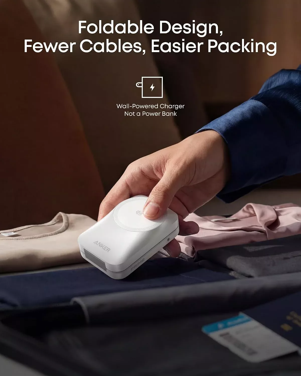 Bežični mrežni punjač Anker Prime MagGo 3in1, 25W, Bijeli B25N1G21