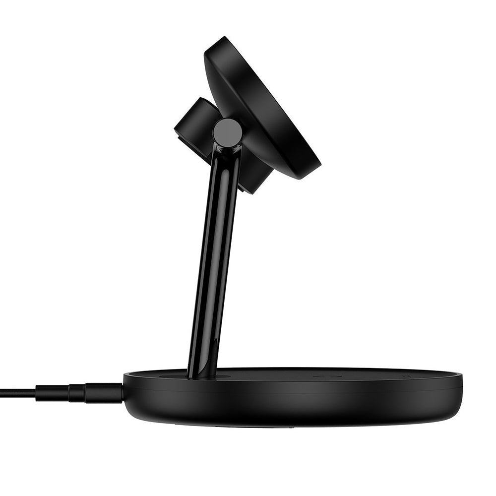 Bežični punjač Baseus Swan 3in1, 15W, 1.67A, Crni WXTE000101