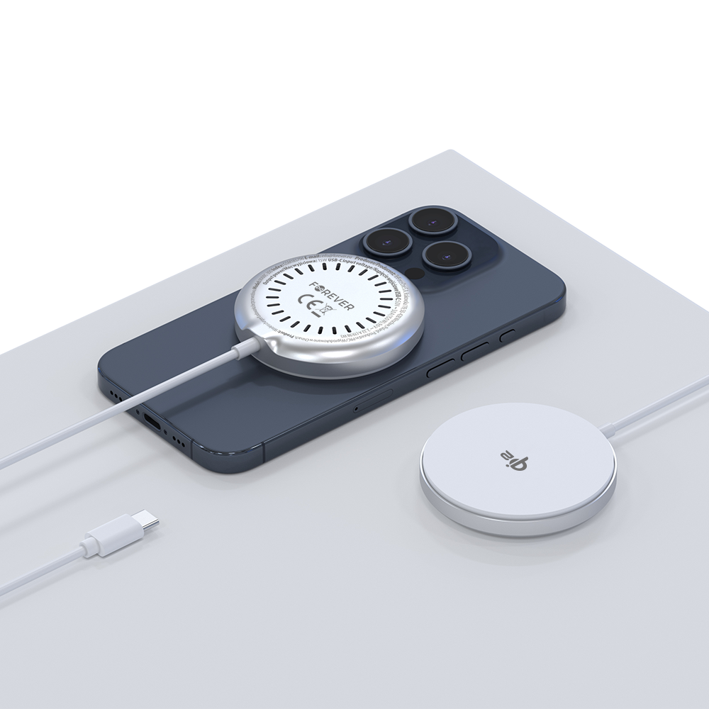 Bežični punjač Forever MAWC-300, 15W, 1.67A, srebrni