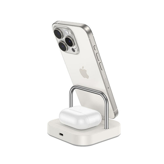 Bežični punjač HOCO CQ16A 3u1, 15W, 1.67A, Bijeli