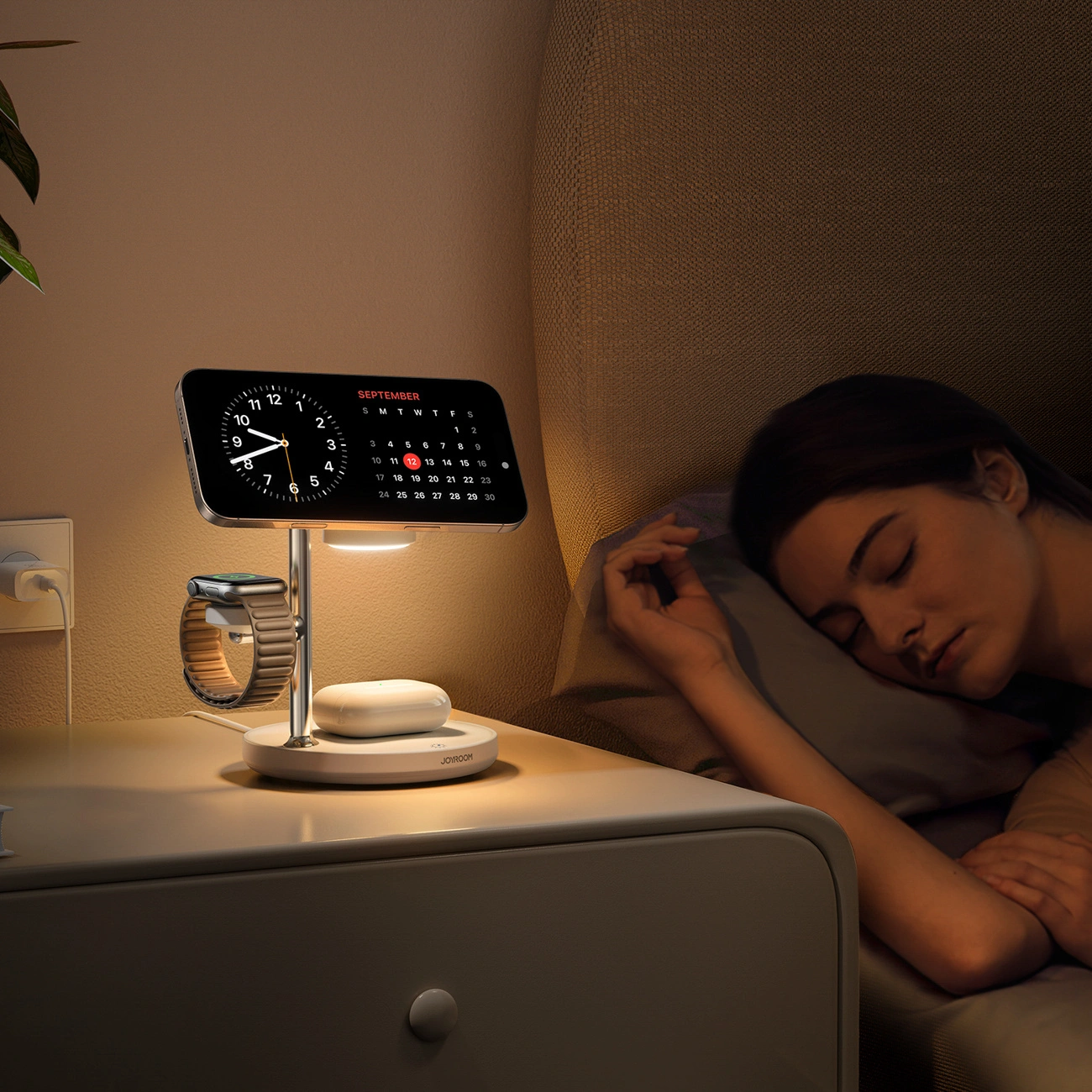 Bežični punjač Joyroom JR-W23 3u1, 15W, 1.67A, Bijeli