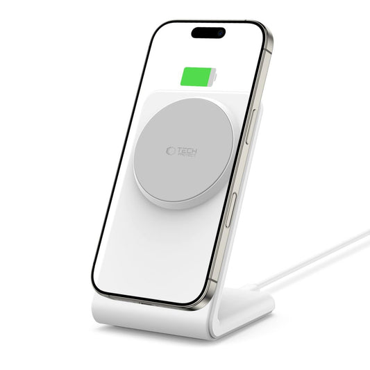 Bežični punjač MagSafe Tech-Protect QI15W-A38, 15W, 1.67A, bijeli