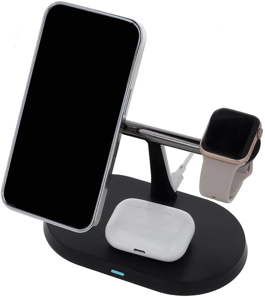 Bežični punjač MaXlife MXWC-03 3u1, 15W, 1.67A, Crni