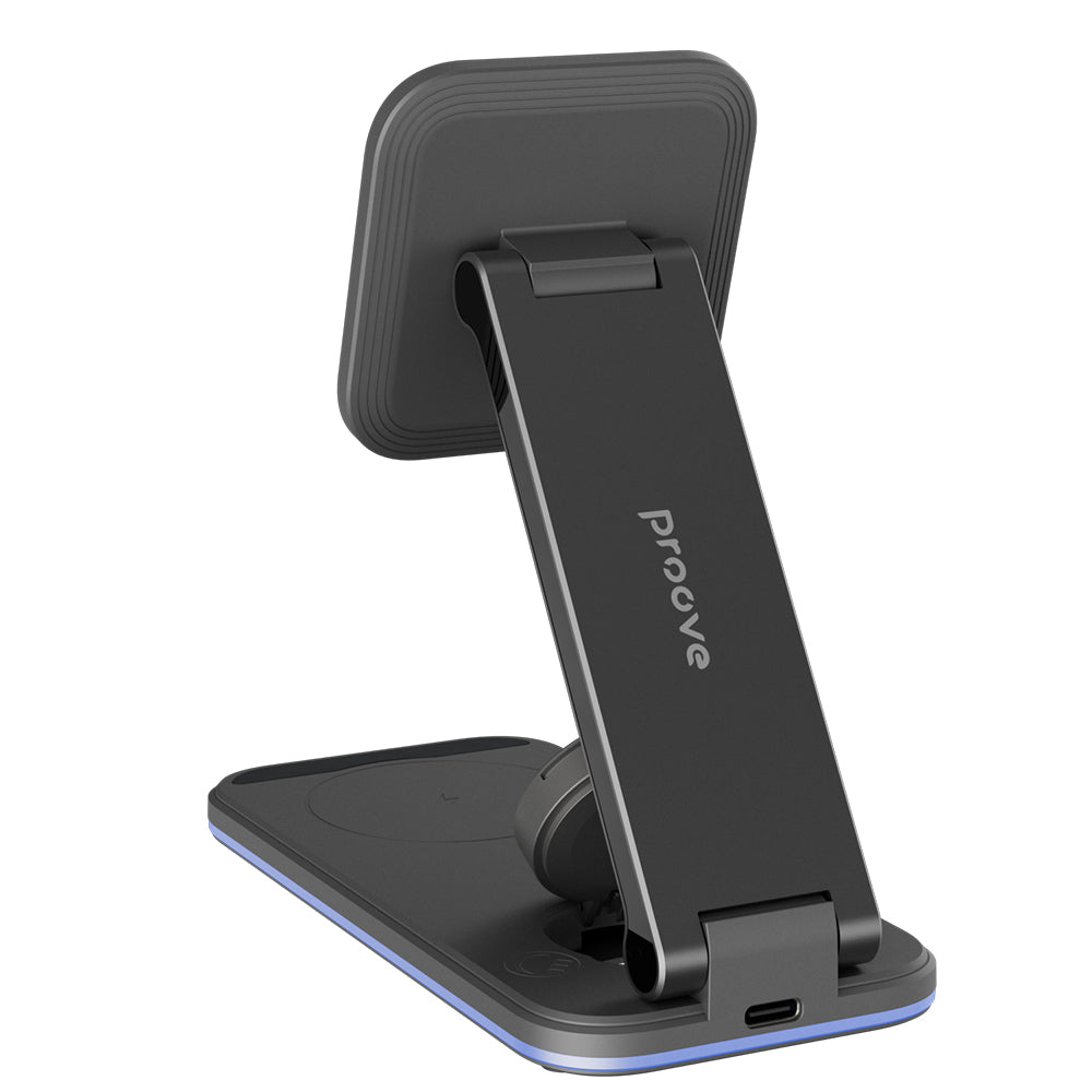 Bežični punjač Proove Energy Fold 3in1, 15W, 1.67A, Crni WSEF15010001