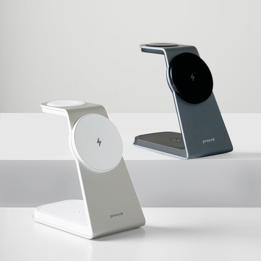Bežični punjač Proove Omni Power 3in1, 15W, 1.67A, Sivi WSOP15020003