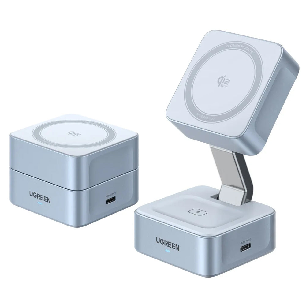 Bežični punjač UGREEN W752 2u1, 35W, 3A, 1 x USB-C, Plavi