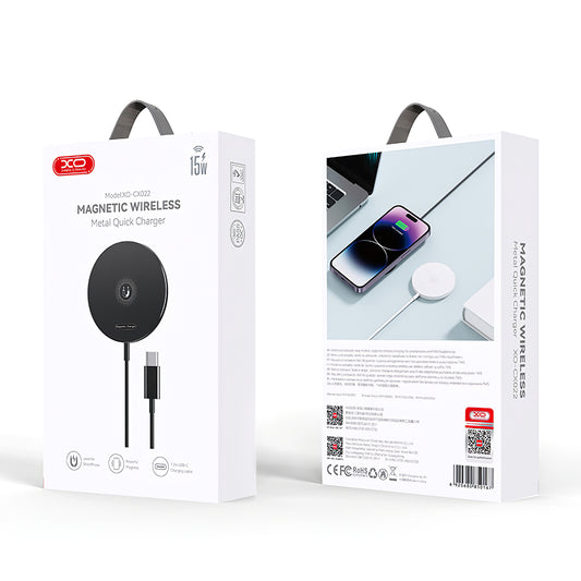 Bežični punjač XO Design CX022, 15W, 1.67A, crni