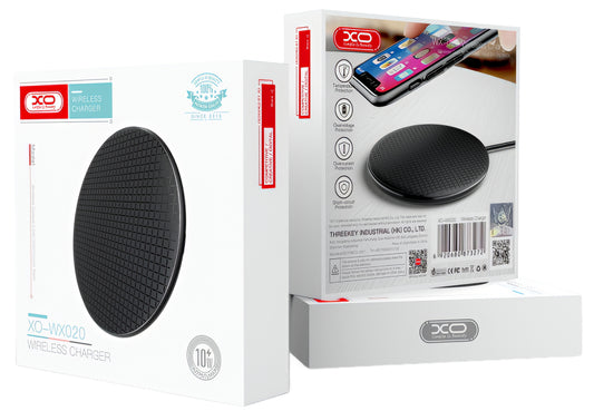 Bežični punjač XO Design WX020, 15W, 1.67A, Crni