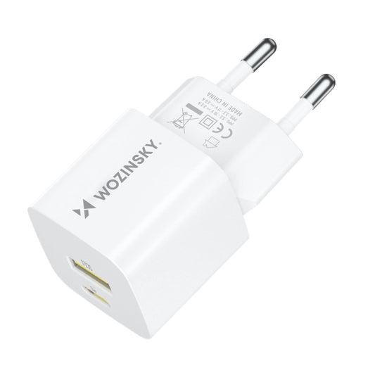 Punjač za mrežu WZK WWCEAC, 33W, 3A, 1 x USB-A - 1 x USB-C, Bijeli