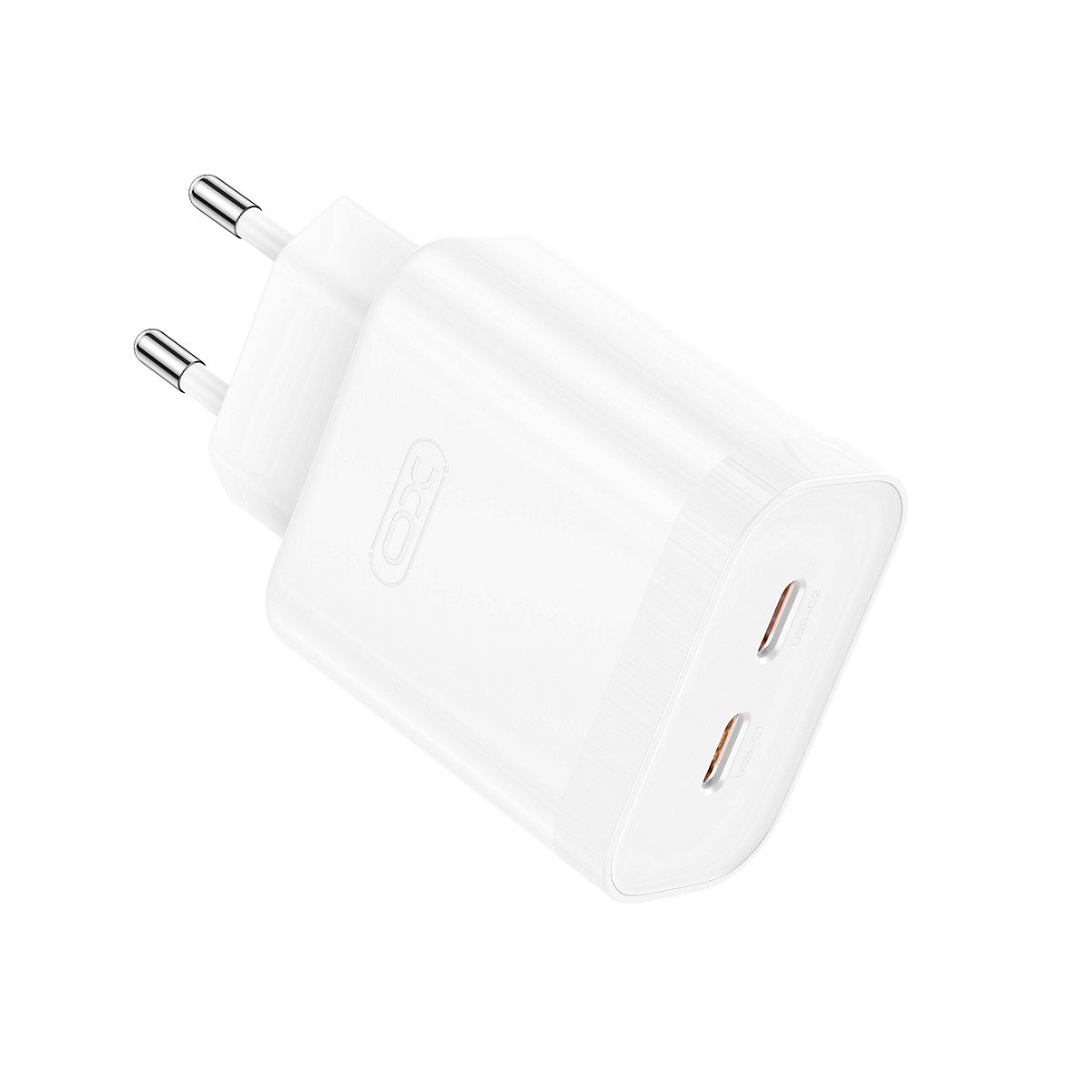 Punjač za mrežu XO Design L105, 35W, 3A, 2 x USB-C, Bijeli