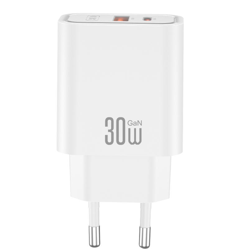 Punjač Mreže XO Design CE42, 30W, 3A, 1 x USB-A - 1 x USB-C, Bijela