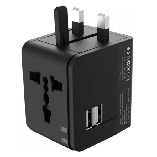 Punjač mreže XO Design WL01 Travel, 10.5W, 2.1A, 2 x USB-A, Crni
