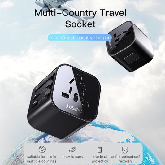 Adaptor mreže Yesido MC09 Travel, Crni