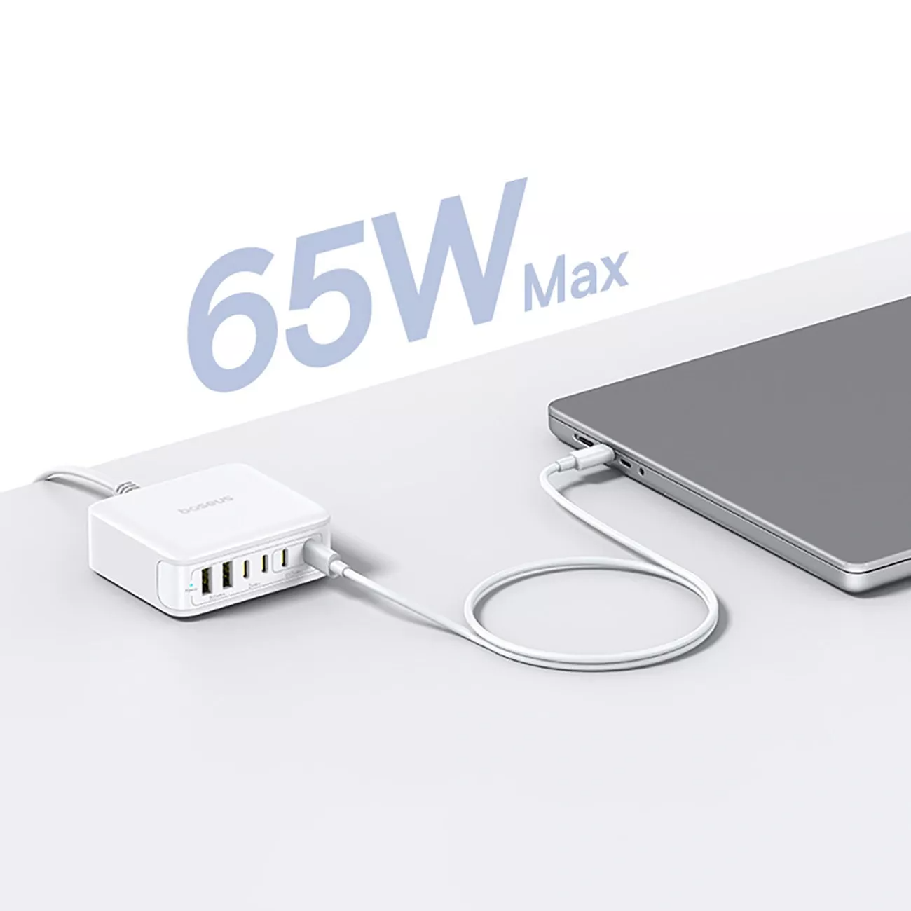 Punjač Stanica Baseus EnerFill FH21, 120W, 3.25A, 2 x USB-A - 4 x USB-C, Bijela E0120T01