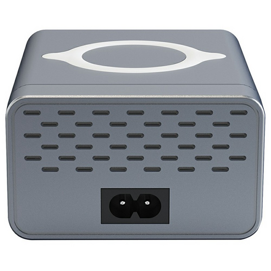 Punjač Stanica OEM WLX-M3 QI, 80W, 4 x USB-A - 4 x USB-C, Siva