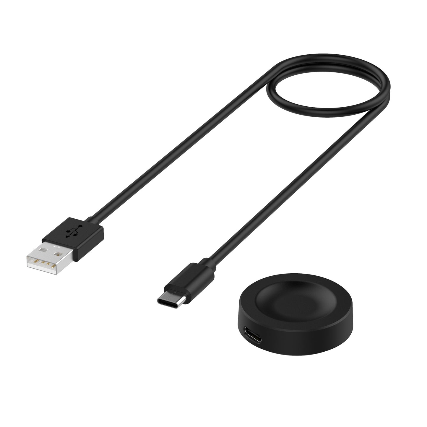 Bežični punjač Techsuit THC2 za Honor Watch / Huawei Watch seriju, USB-A, Crni