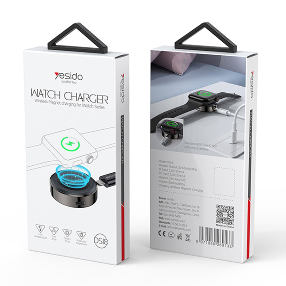Bežični punjač Yesido DS18 za Apple Watch Series, Crni