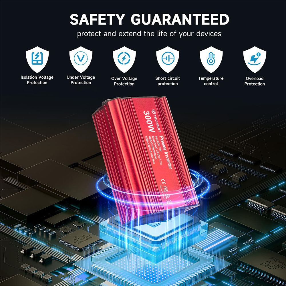 Auto Invertor Električni Techsuit FlexiCarVolt, 300W