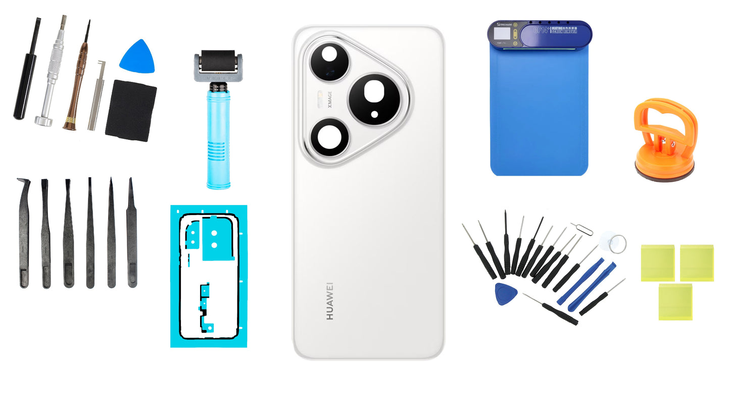Kit poklopca baterije Huawei Pura 80 Pro Glazed White Service Pack i posvećeni servisni alati