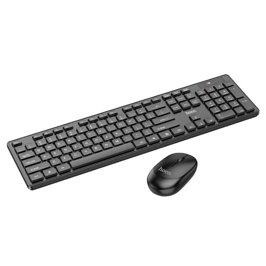 Kit Tastatura Mouse Wireless HOCO GM17, Crni