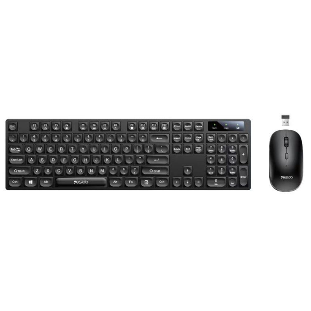 Kit Tipkovnica i Miš Wireless Yesido KB42, Crna