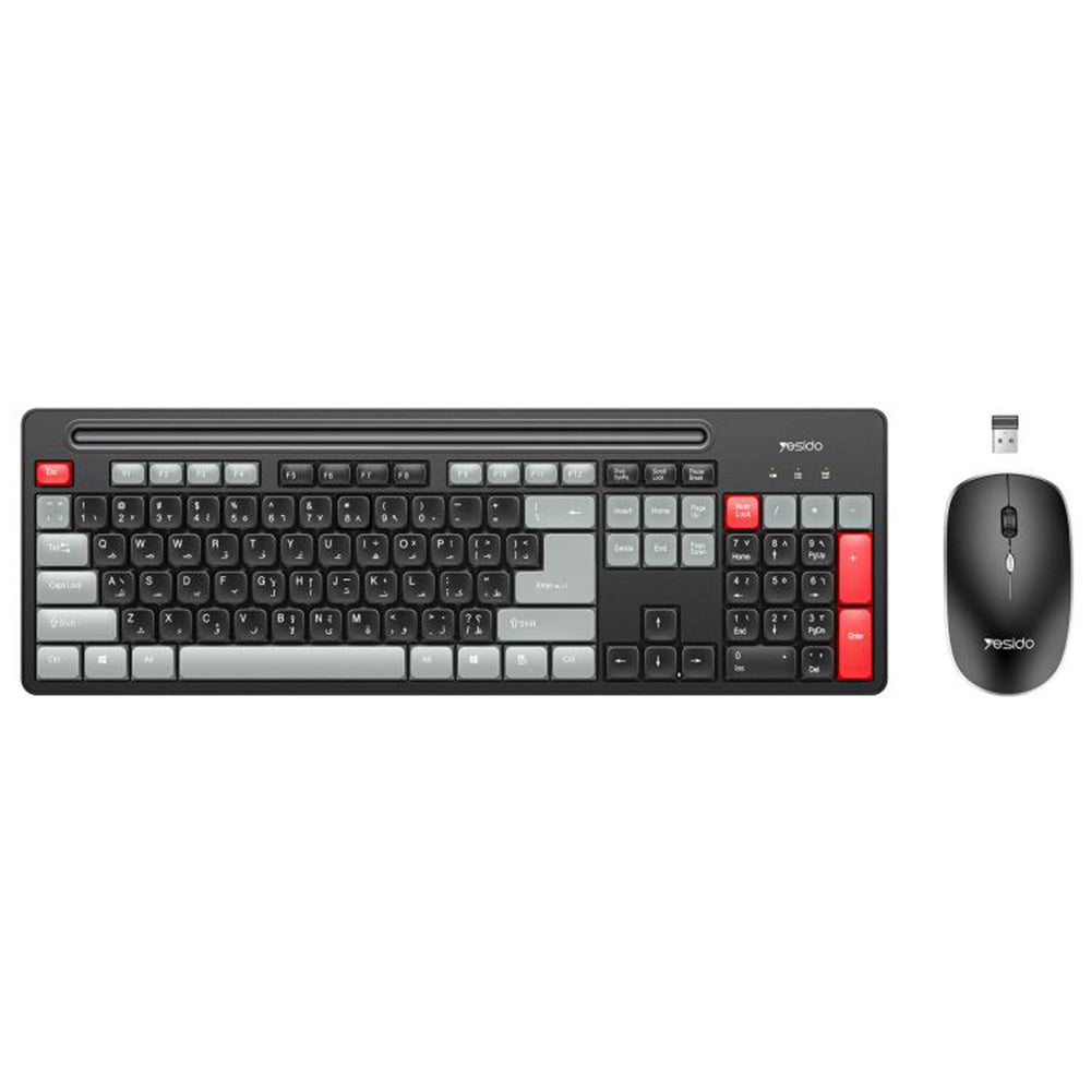 Kit Tipkovnica i Miš Wireless Yesido KB43, Crni
