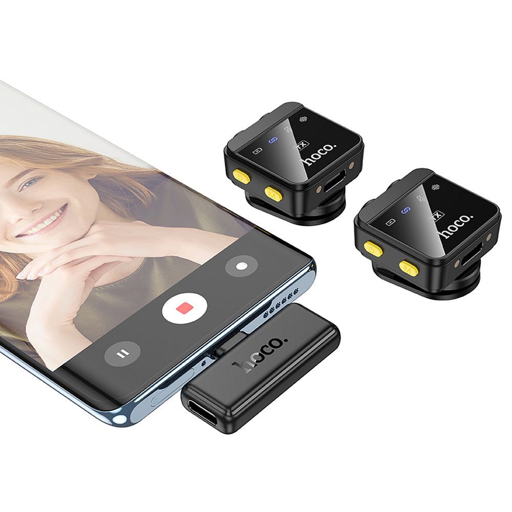 Lavaliera HOCO L17, USB-C / Lightning, Set 2 Komada, Crna