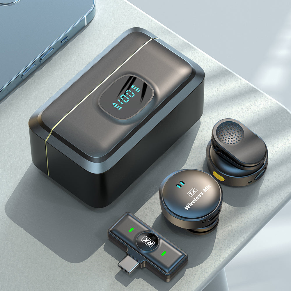 Lavaliera Techsuit LW5, USB-C, Set 2 komada, Crna
