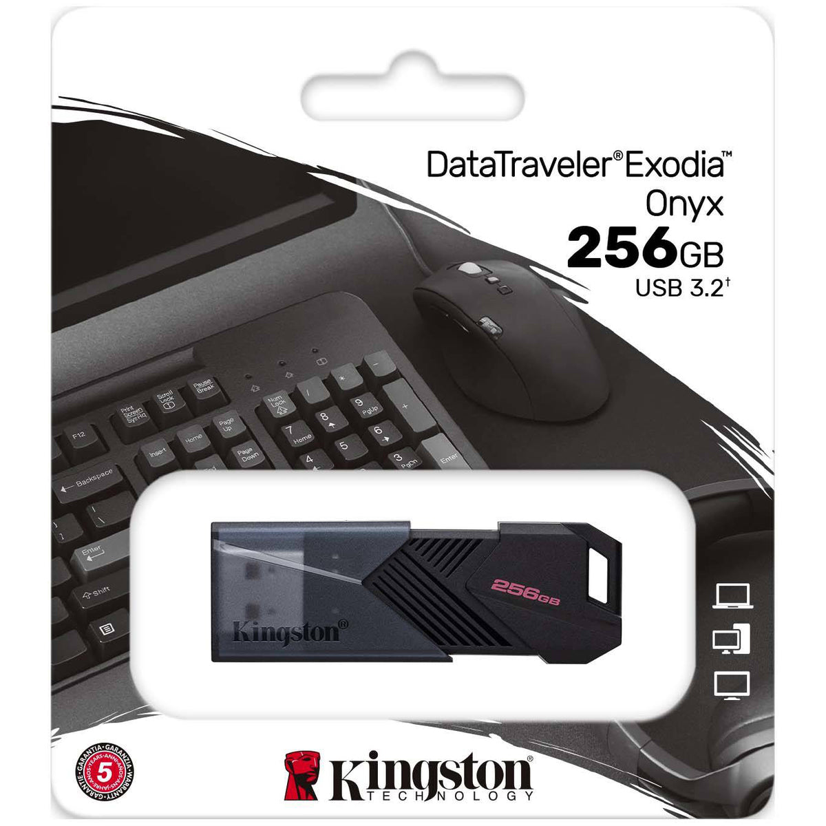 Vanjska memorija USB-A 3.0 Kingston Exodia Onyx, 256Gb DTXON/256GB