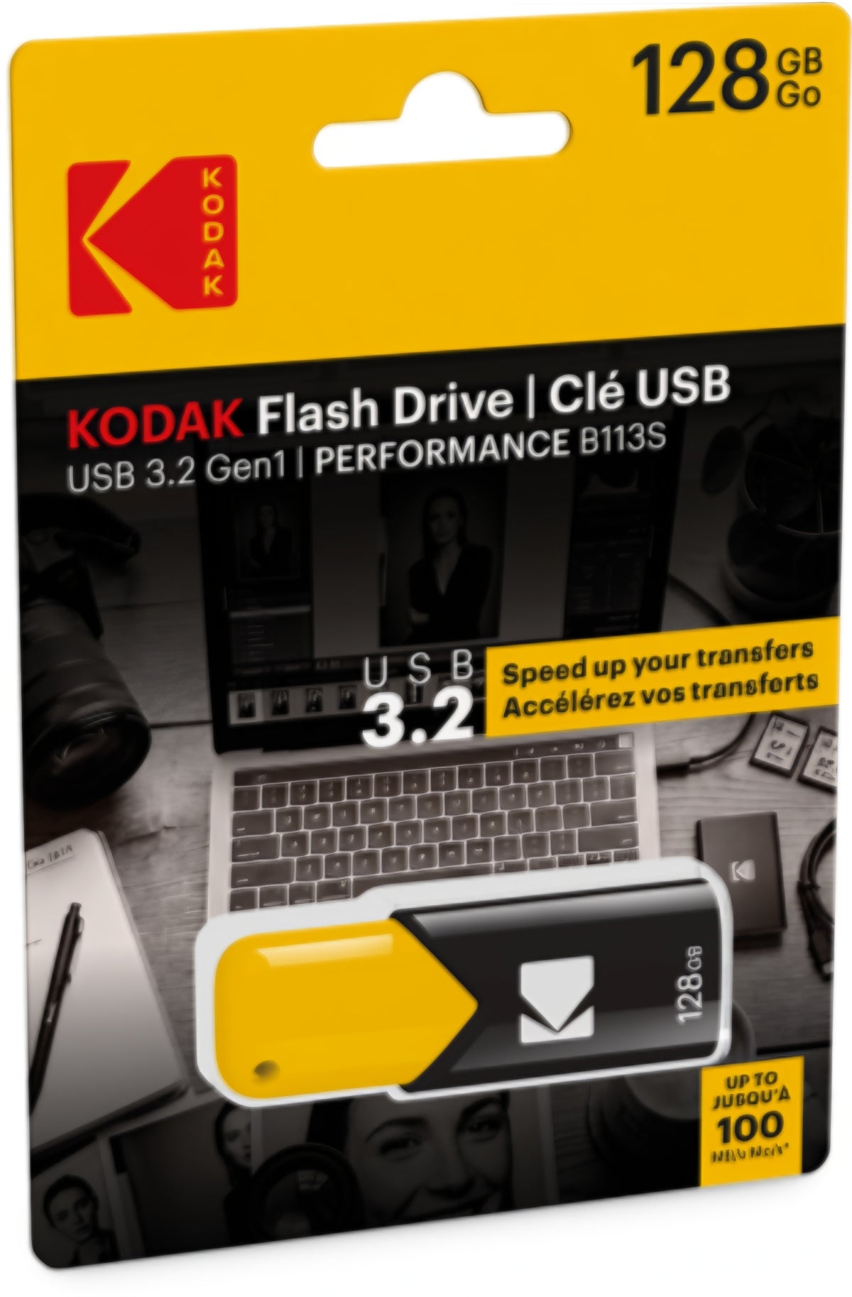 Vanjska memorija USB-A 3.2 Kodak B110S Click Easy, 128Gb EKMMD128GB113S