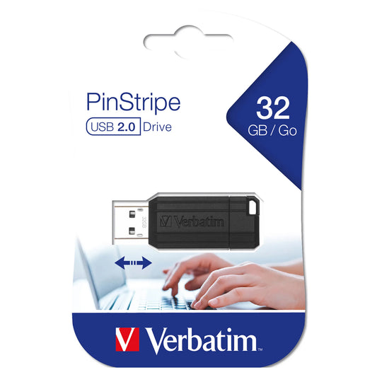 Vanjska memorija USB-A Verbatim PenDrive Pinstripe, 32Gb