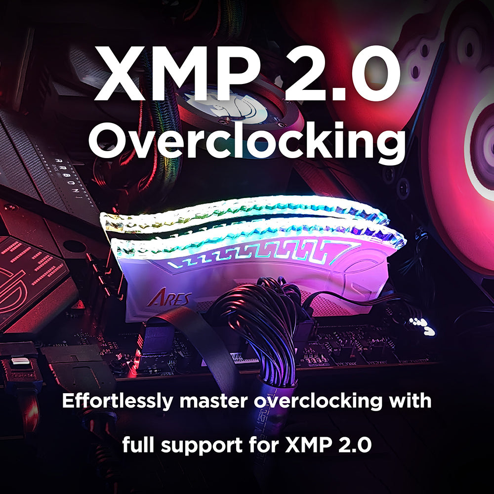 Memorija RAM Dato Ares Armor, DDR4, RGB, 8GB, 3600Mhz, CL18, Bijela AMRGB1G88G36W