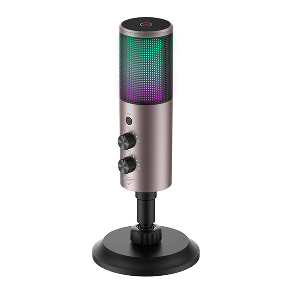 Gaming mikrofon HAVIT GK61, RGB, USB-C, Sivi