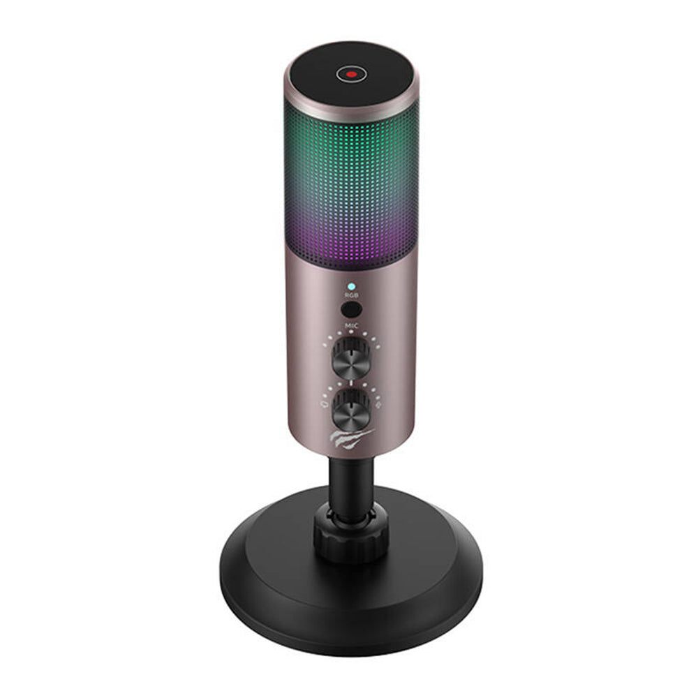 Gaming mikrofon HAVIT GK61, RGB, USB-C, Sivi