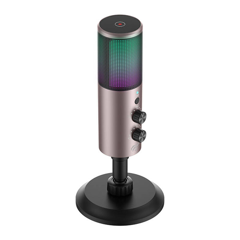 Gaming mikrofon HAVIT GK61, RGB, USB-C, Sivi