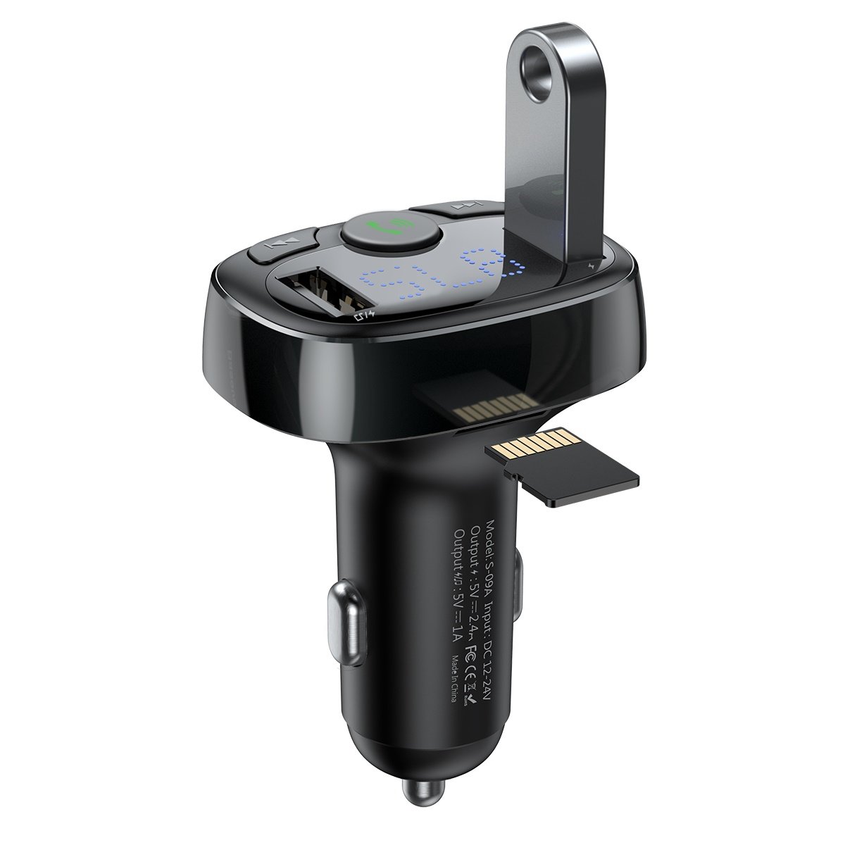 FM Bluetooth modulator Baseus S-09A, 2 x USB-A - 1 x microSD CCMT000001