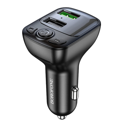 FM Bluetooth modulator Borofone BC41 Eminency, 2 x USB-A - 1 x microSD